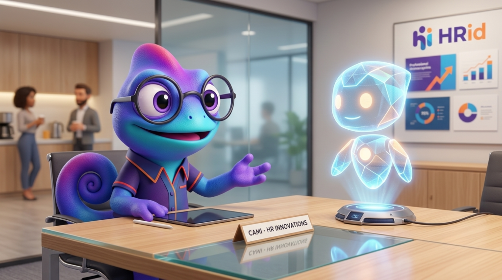 Professionnelle RH analysant des résultats d'évaluation à l'ère de l'intelligence artificielle
